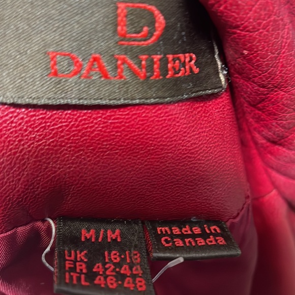Danier Red Leather Jacket - Picture 12 of 13